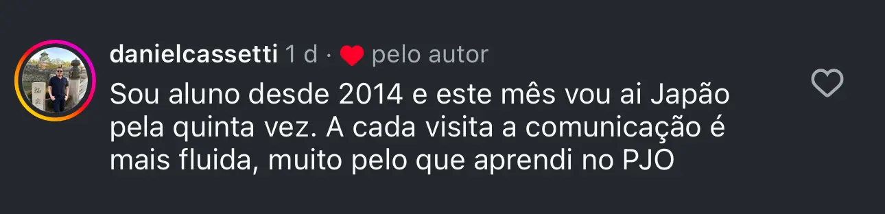 Depoimento aluno Daniel Cassetti